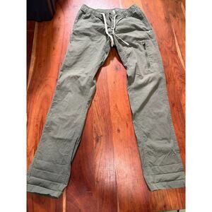 Vuori Men’s Ripstop Jogger Pants Olive Green Size Small Athletic Drawstring